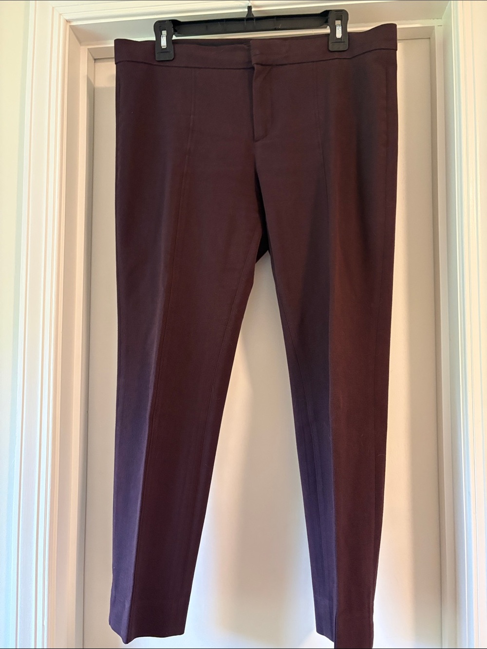 Banana Republic Women's Straight Leg Pants in Deep Maroon